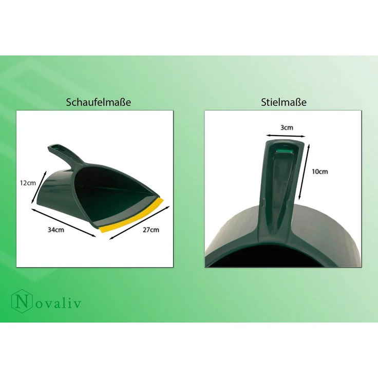 Novaliv Kehrgarnitur, kehren draußen, (Spar-Set, 2-tlg., Straßenbesen, Kehrblech, Handfeger), robuste Elastonborsten – Bild 2