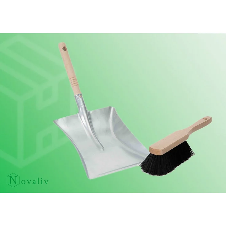 Novaliv Kehrgarnitur, kehren draußen, (Spar-Set, 2-tlg., Straßenbesen, Kehrblech, Handfeger), robuste Elastonborsten – Bild 4