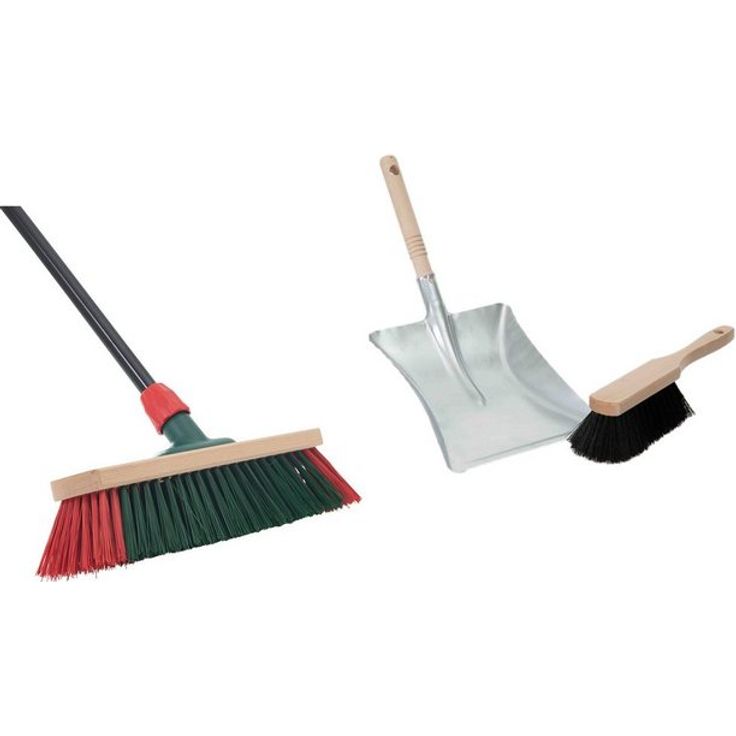 Novaliv Kehrgarnitur, kehren draußen, (Spar-Set, 2-tlg., Straßenbesen, Kehrblech, Handfeger), robuste Elastonborsten – Bild 5