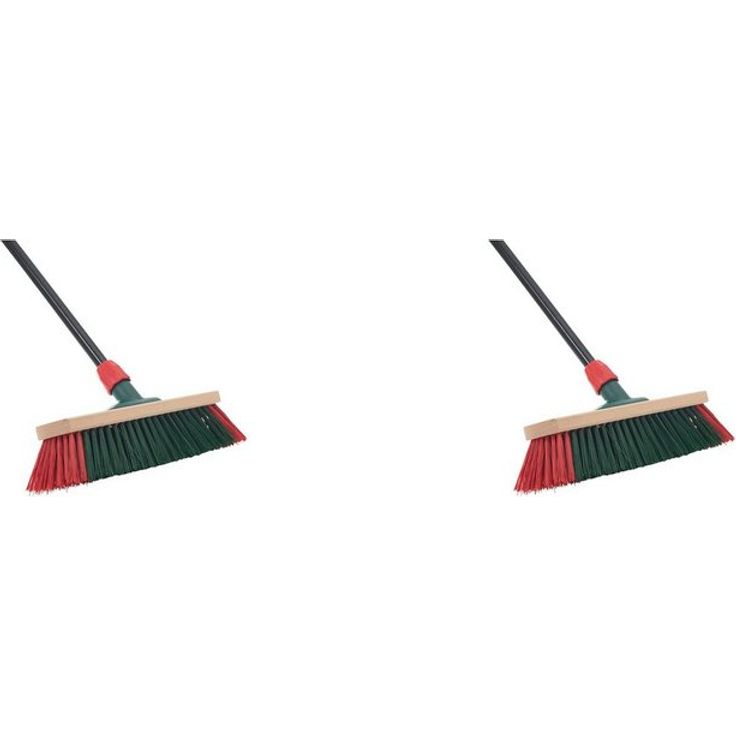 Novaliv Straßenbesen, kehren draußen, (Spar-Set, 2-tlg., 2x Straßenbesen), robuste Elastonborsten – Bild 5
