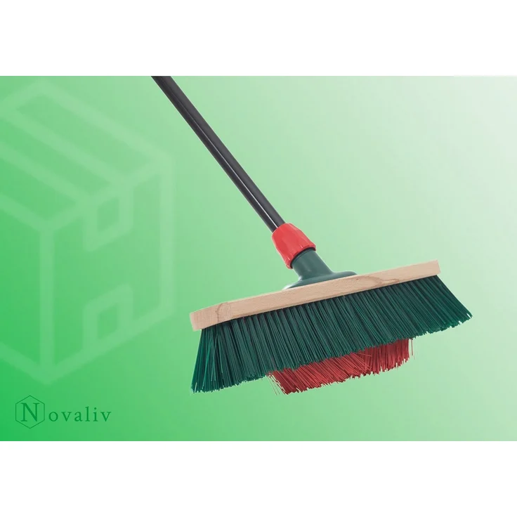 Novaliv Kehrgarnitur 19470-Var, kehren außen, (Spar-Set, 2-tlg., 2x Besen), für groben und nassen Schmutz – Bild 2
