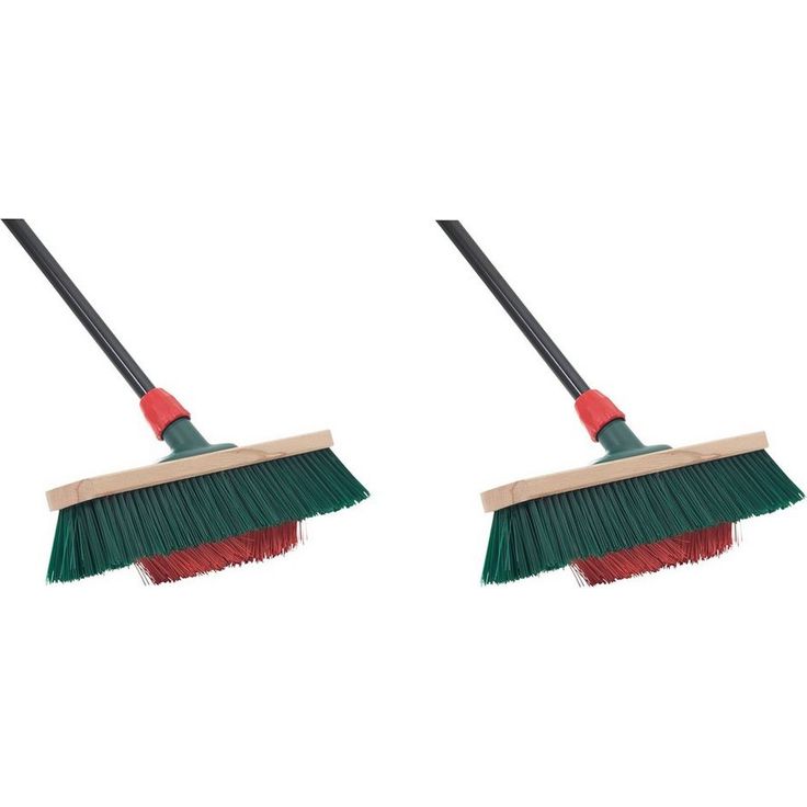 Novaliv Kehrgarnitur 19470-Var, kehren außen, (Spar-Set, 2-tlg., 2x Besen), für groben und nassen Schmutz