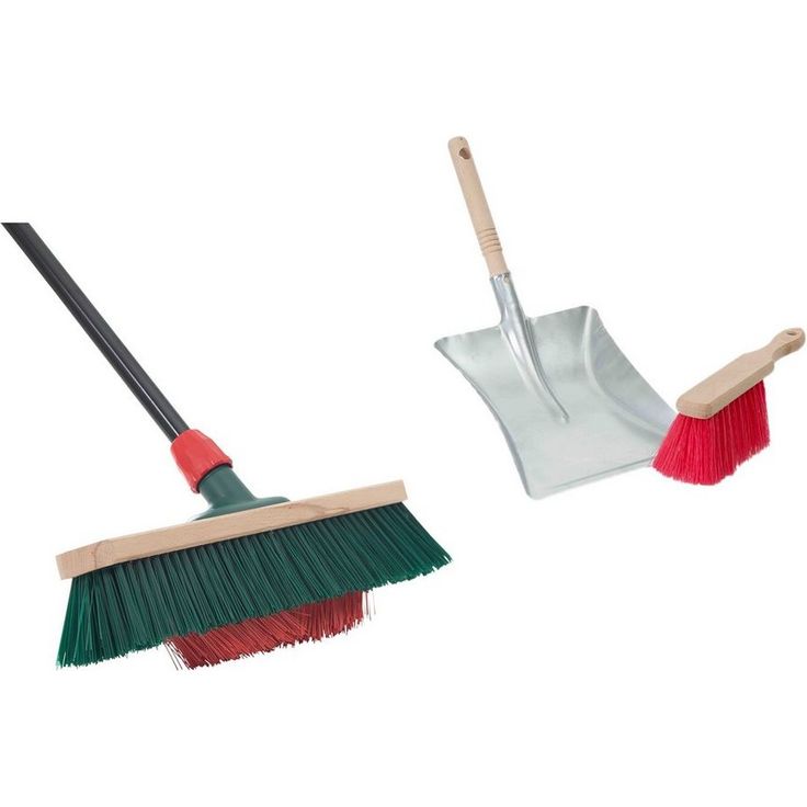 Novaliv Kehrgarnitur 19470-Var, kehren außen, (Spar-Set, 1-tlg., Besen, Handbesen, Kehrblech), für groben und nassen Schmutz