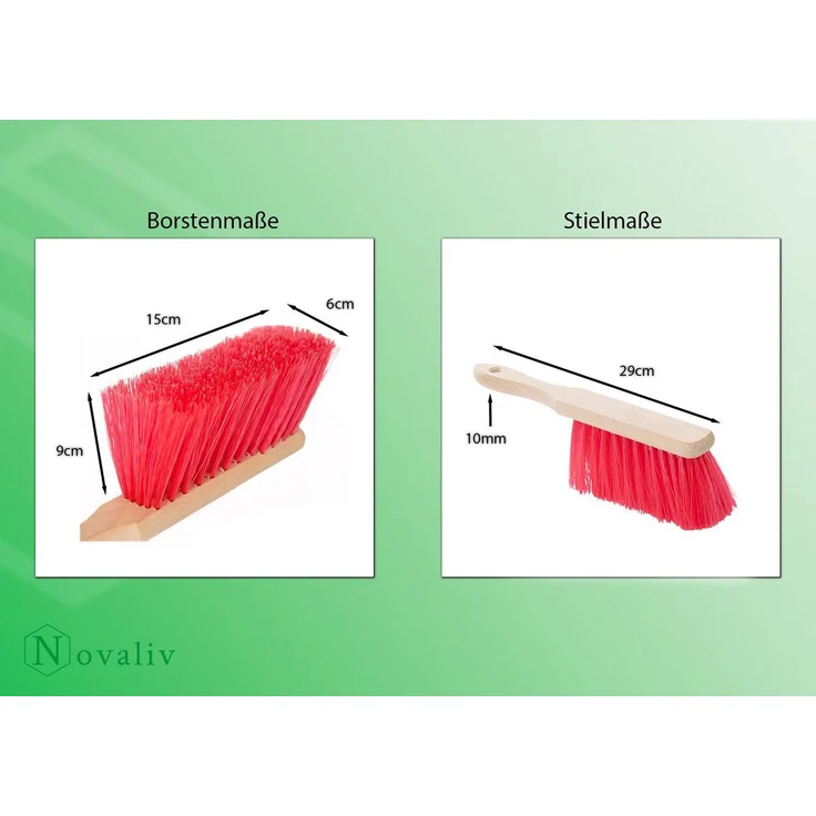 Novaliv Kehrgarnitur 19489undVar, kehren außen, (Spar-Set, 2-tlg., 2x Handbesen u. Kehrblech), für groben und nassen Schmutz – Bild 3