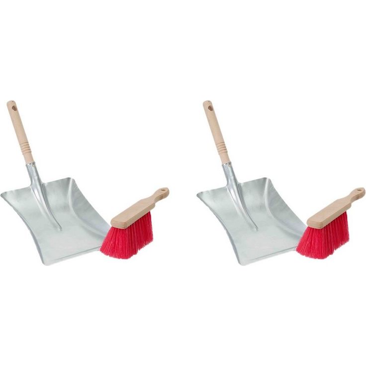 Novaliv Kehrgarnitur 19489undVar, kehren außen, (Spar-Set, 2-tlg., 2x Handbesen u. Kehrblech), für groben und nassen Schmutz