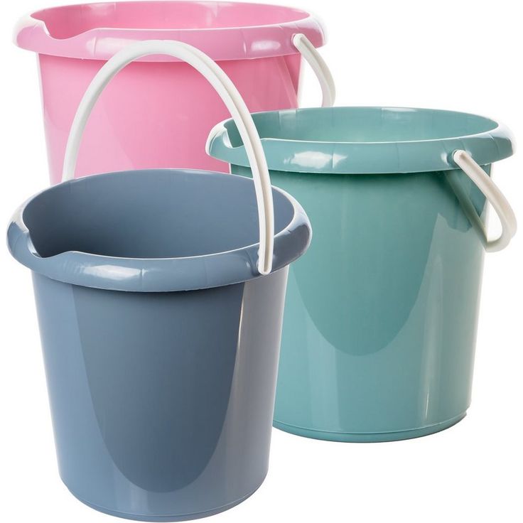 Centi Putzeimer Haushaltseimer, 3 Stück, 5 Liter, in 3 Farben, (Spar Set, 3-tlg., 3er Set)
