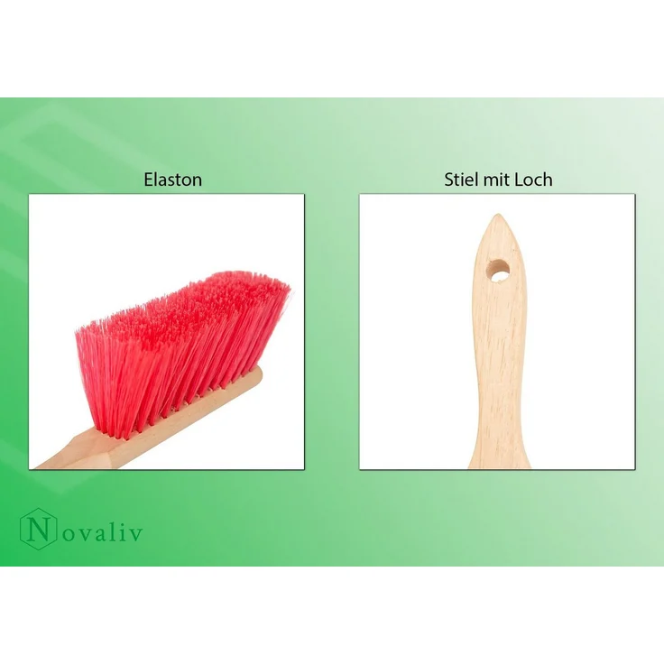 Novaliv Kehrgarnitur 19489undVar, kehren außen, (Spar-Set, 1-tlg., Handbesen u. Kehrblech), für groben und nassen Schmutz – Bild 4