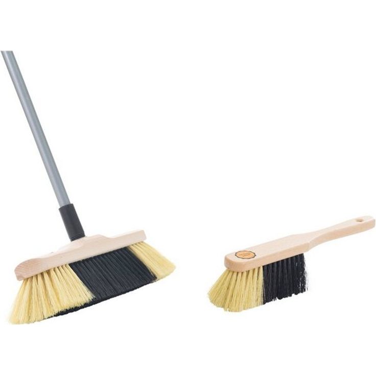 Novaliv Kehrgarnitur 19491undVar, fegen, kehren, indoor, (Spar-Set, 3-tlg., Handfeger, Besenkopf, Teleskopstiel), feine weiche Kunsthaarborsten – Bild 5