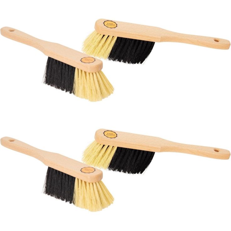 Novaliv Kehrgarnitur 19491undVar, fegen, kehren, indoor, (Spar-Set, 4-tlg., 4x Handfeger), feine weiche Kunsthaarborsten