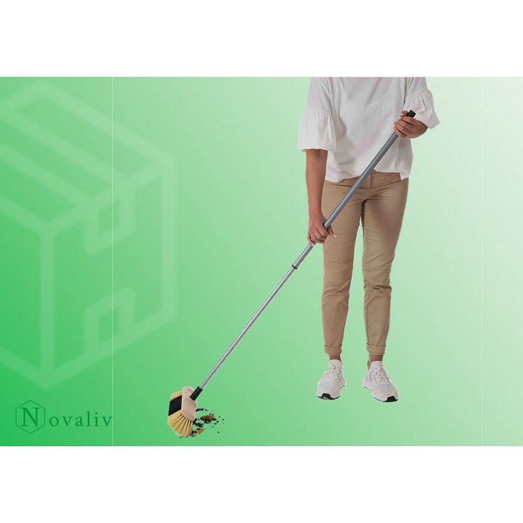 Novaliv Kehrgarnitur 19491undVar, fegen, kehren, indoor, (Spar-Set, 1-tlg., Besenkopf), feine weiche Kunsthaarborsten