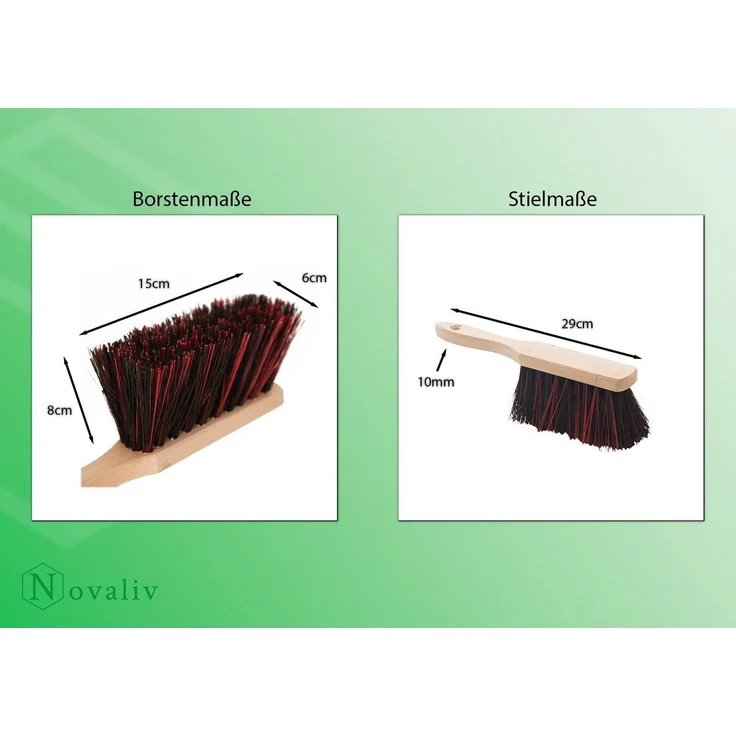 Novaliv Kehrgarnitur 19488undVar, kehren außen, (Spar-Set, 4-tlg., 4x Handbesen), für groben und nassen Schmutz – Bild 3