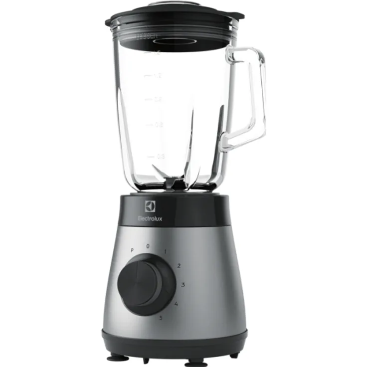 Electrolux E4TB1-6ST Standmixer, 800 Watt, 1,5 Liter, Pulsfunktion, Eis-Crusher, Drehregler, silber, schwarz - Preisvergleich