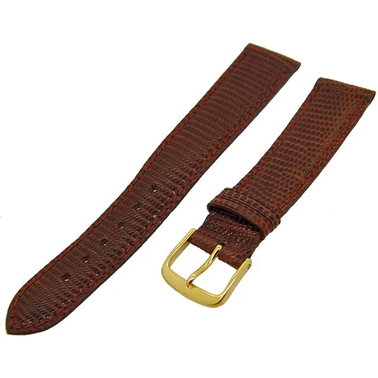 Lederband Dunkelblau 18mm Ton in Ton Dornschließe Gold 14806 Hagra