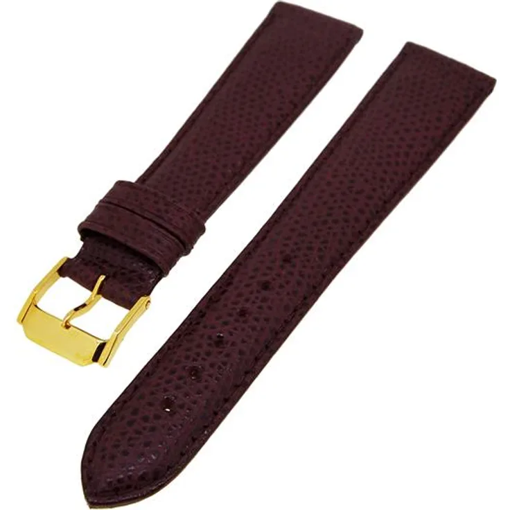 Lederband Bordeaux 18mm Dornschließe Gold 14217 Hagra