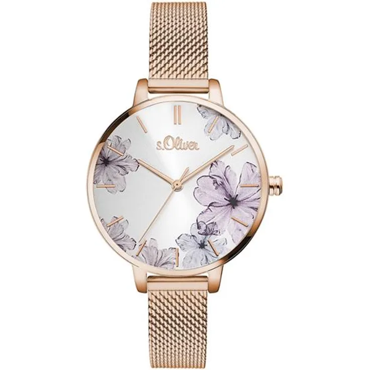  s.Oliver Damenuhr SO-3524-MQ edler Stahl roségold  14258