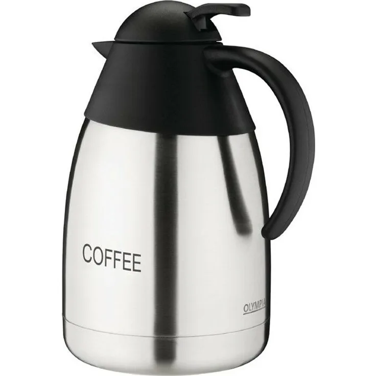 Olympia Thermoskanne 1,5L COFFEE, Edelstahl und Polypropylen