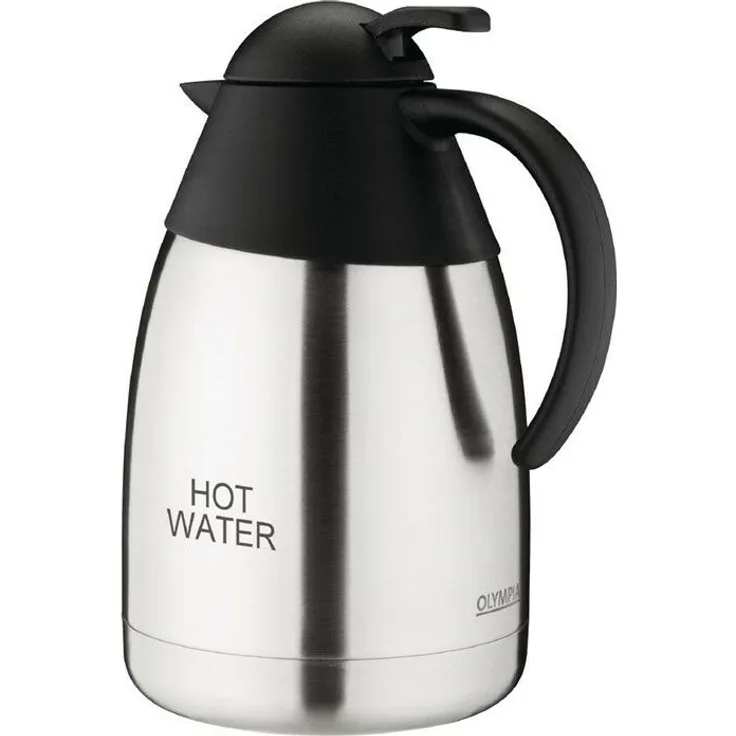 Olympia Thermoskanne 1,5L HOT WATER, Edelstahl und Polypropylen