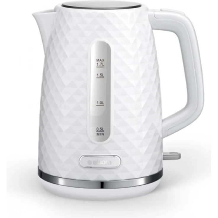 Eldom C280B ELLI Wasserkocher, 2200W, 1,7 l, Kontrollleuchte, rotierende Basis, Wasserstandsanzeige, Kunststoff, weiß – Bild 1