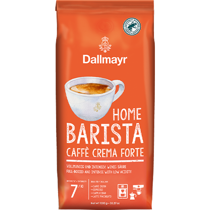 Dallmayr Home Barista Caffé Crema Forte, 1000g ganze Bohnen