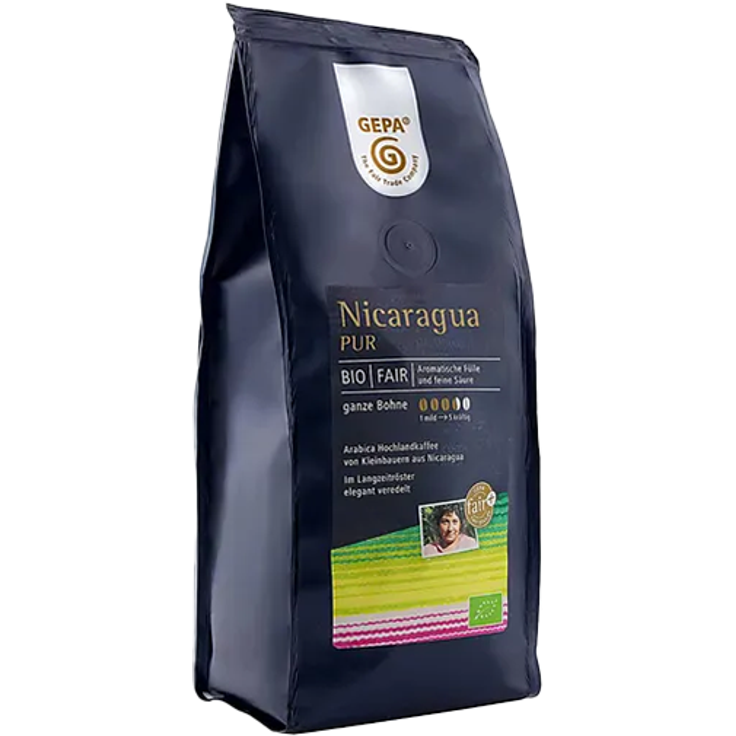 GEPA Bio Kaffee Café Nicaragua PUR 250g, ganze Bohne