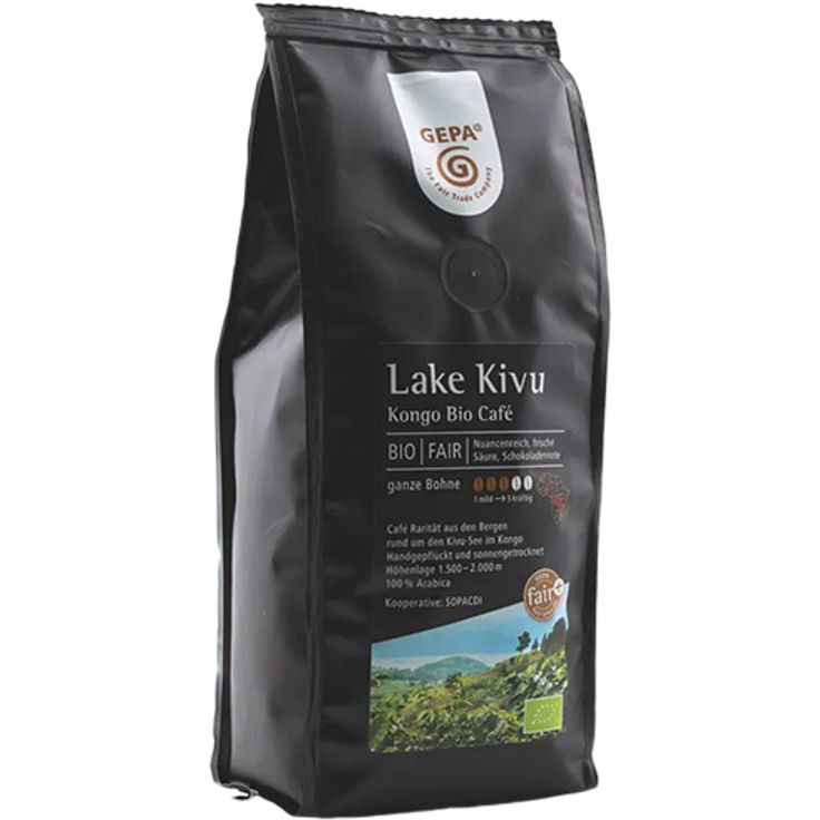 GEPA Kongo Bio Café Lake Kivu, 250g ganze Bohnen