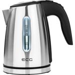ECG RK 1050 Wasserkocher, 1500 Watt, 1 Liter, Wasserstandanzeige, Edelsthal, Kunstsstoff, silber