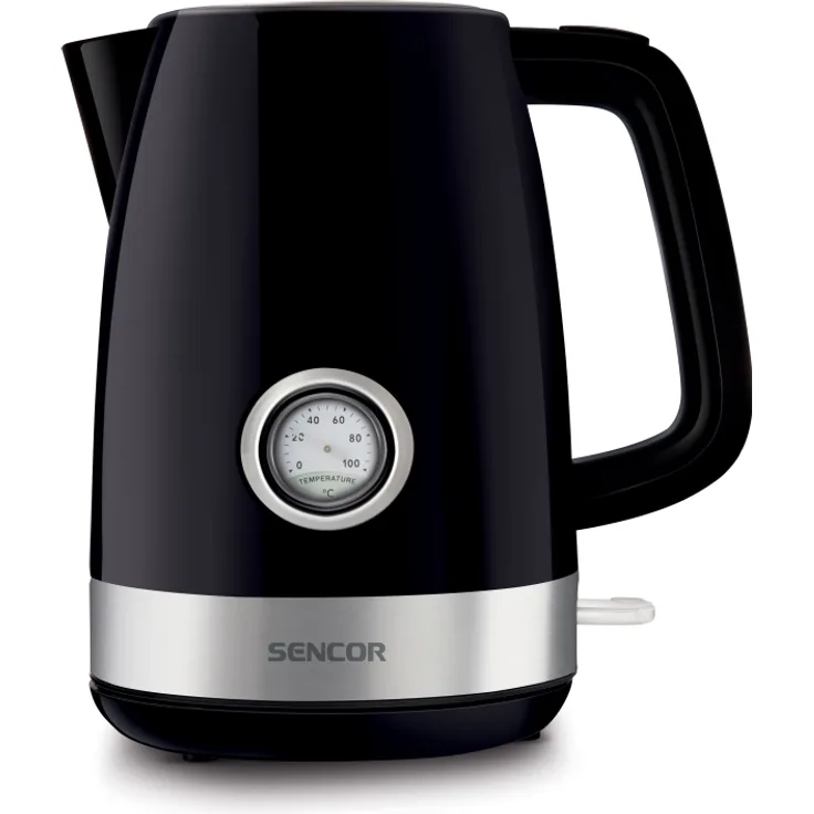 Sencor SWK 1798BK Wasserkocher, 1,7 Liter, 2150W, Wasserstandsanzeige, Überhitzungsschutz, analoge Temperaturanzeige, schwarz