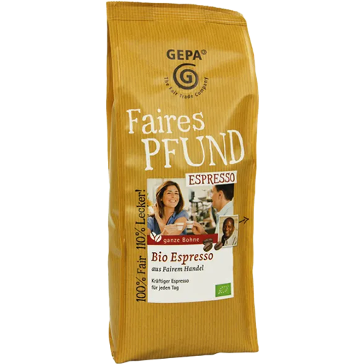 GEPA Faires Pfund Bio Espresso, 500g ganze Bohne