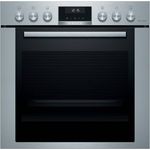 Bosch MKH 63 SK 2 Herdset, Einbauherd HEG317AS0 + Glaskeramikkochfeld NKH645GA2M, Exclusiv, Reinigungsunterstützung, Einbaugerät, A, Garraum 71 l, Breite 59,4 cm, edelstahl, schwarz