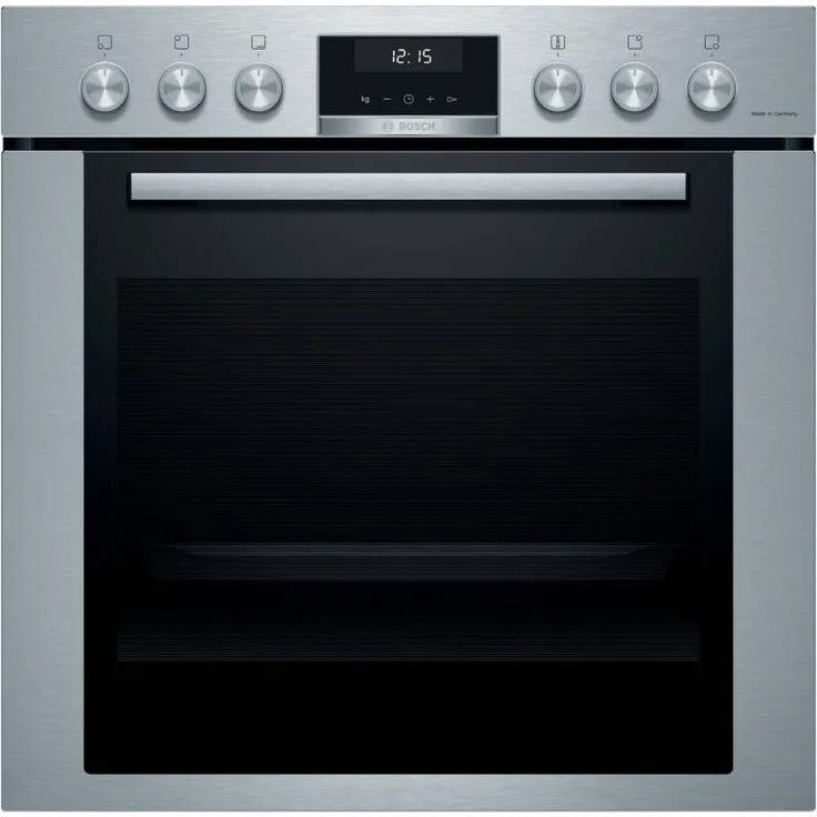 Bosch MKH 63 DK 2 Herdset, Einbauherd HEG317AS1 + Induktionskochfeld NVQ645CB6M, Exclusiv, Reinigungsunterstützung, Einbaugerät, A, Garraum 71 l, Breite 59,4 cm, edelstahl, schwarz