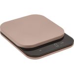 Rosti Mensura Küchenwaage, elektronisch, max. 10 kg Tragkraft, 1 g Teilung, TARA-Funktion, Kunststoff, Einheiten in g, ml, oz, fl oz, mit Wiegeschale 600 ml, beige