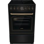 Gorenje GECS5B70CLB Standherd, 10 Heizarten, Drehknebel im Classico-Design, Standgerät, A, Garraum 70 l, Breite 50 cm, gold, schwarz