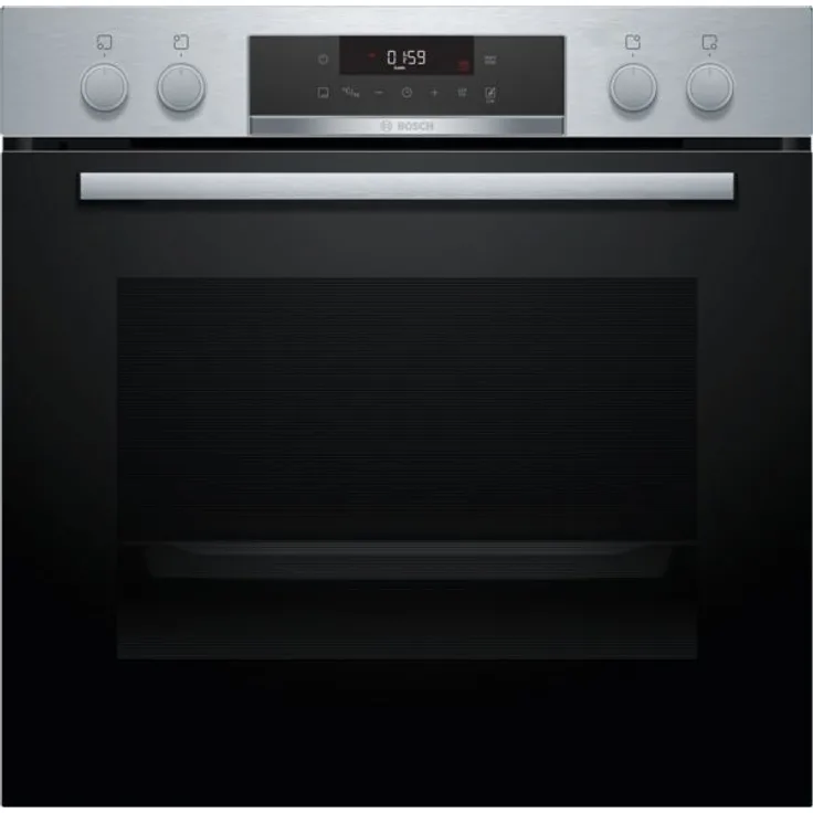Bosch HEA171BS2 Einbauherd, AutoPilot, Pyrolyse, 3D-Heißluft, Einbaugerät, A, Garraum 71 l, Breite 59,4 cm, edelstahl, schwarz