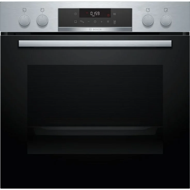 Bosch HEA171BS2 Einbauherd, AutoPilot, Pyrolyse, 3D-Heißluft, Einbaugerät, A, Garraum 71 l, Breite 59,4 cm, edelstahl, schwarz – Bild 1