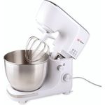 Alpina Küchenmaschine, 800 W, 5 L Edelstahlschüssel, Schüsselbeleuchtung, Kunststoff, weiß