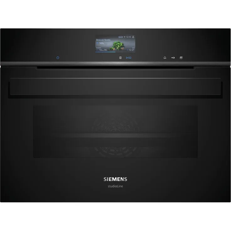 Siemens CS936GCB1 Backofen mit Dampffunktion, studioLine, Pyrolyse, Einbaugerät, A+, Garraum47 l, Breite 60 cm, schwarz
