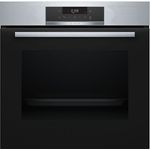 Bosch HBA171BS1 Einbaubackofen, Pyrolyse, Einbaugerät, A, Garraum71 l, Breite 59,4 cm, edelstahl, schwarz