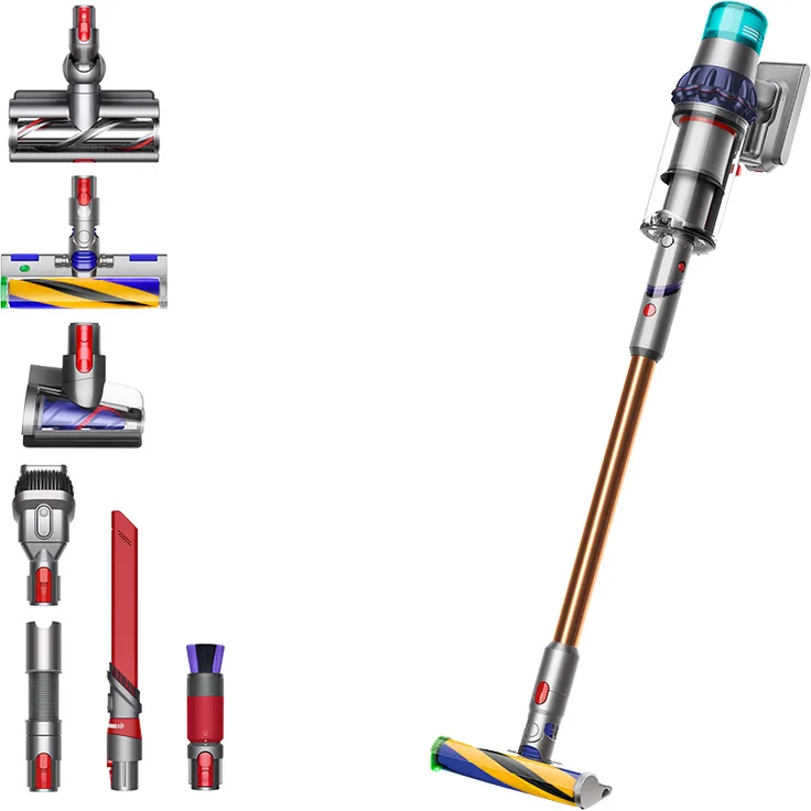 Dyson V15 Detect Extra Handstaubsauger 2022, 60 min Akkubetrieb, Akkuwechsel-Option, Nachtblau-Kupfer