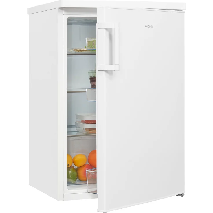 Exquisit KS516-V-H-010E Kühlschrank, freistehend, weiß, Energieklasse E – Bild 1