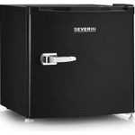 Severin GB 8880 Retro Mini-Gefrierschrank, freistehend, schwarz, Energieklasse E