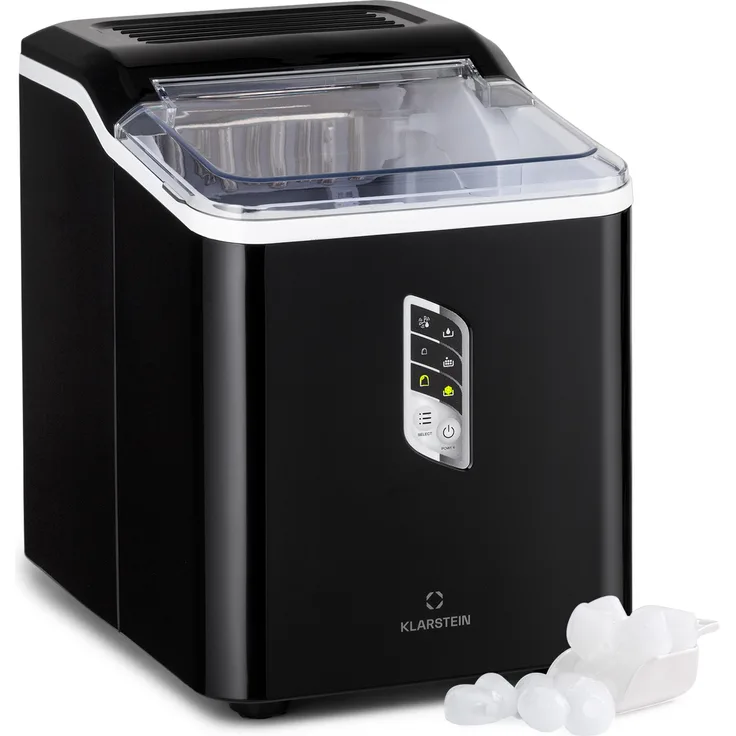 Klarstein Albaron Eiswürfelmaschine Bullet-Eis 12 kg / 24 h 1,5 Ltr. Display Schwarz