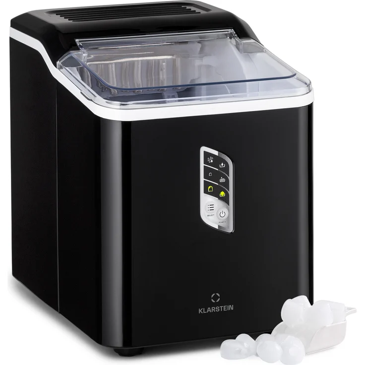 Klarstein Albaron Eiswürfelmaschine Bullet-Eis 12 kg / 24 h 1,5 Ltr. Display Schwarz – Bild 1