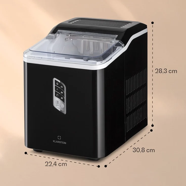 Klarstein Albaron Eiswürfelmaschine Bullet-Eis 12 kg / 24 h 1,5 Ltr. Display Schwarz – Bild 7
