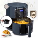 Klarstein Crisp-Pro Heißluftfritteuse, Air Fryer, 1400W, 3,5 Liter, 8 Programme, Timer, Anthrazit