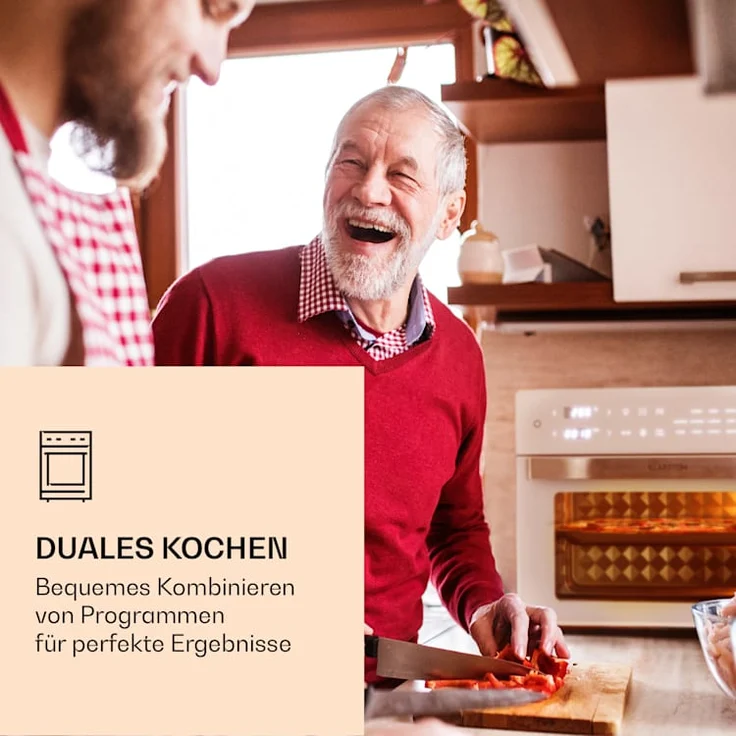 Klarstein Vigor Air Heißluftfritteuse, 1800 W, 30 Liter, 18 Programme, Ober- und Unterhitze, weiß – Bild 2