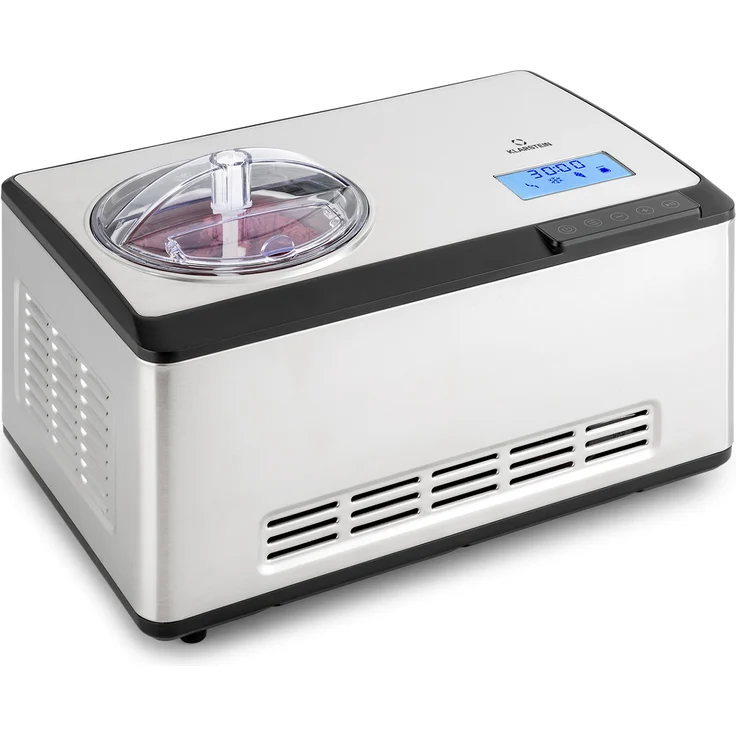 Klarstein Dolce Bacio Smart Eiscremebereiter Yogurtmaker Kompressor 2 Liter WiFi Touch Edelstahl – Bild 1