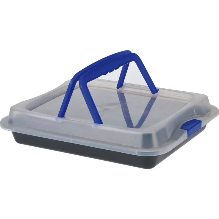 TOP STAR - Back- und Auflaufform 36x23x4 antihaftbeschichtet Mit Haube u.2 Trageg