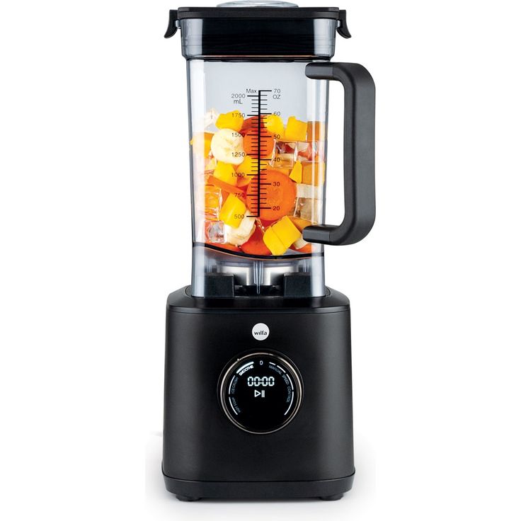 Wilfa PB1B-T2000 PowerFuel XL Digitaler Standmixer, 2000 Watt, 2 L Mixbehälter aus Kunststoff, einstellbare Geschwindigkeit, schwarz