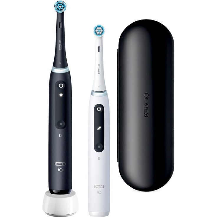 Oral-B iO Series 5 elektrische Zahnbürste, 5 Reinigungsstufen, 3D-Reinigungstechnologie, inkl. zweites Handstück, matt black/quite white – Bild 3