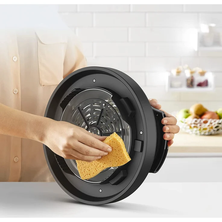 Moulinex CE7788 Turbo Cuisine & Fry 2-in-1 Elektrischer Schnellkochtopf und Luftfritteuse bis 1450 W Leistung, Antihaft-Schüssel, 15 automatische Programme, Timer, Zubehör, schwarz – Bild 8